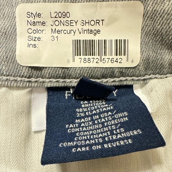 Fidelity Denim Jonsey Denim Shorts 31 x 4 - Picture 6 of 8